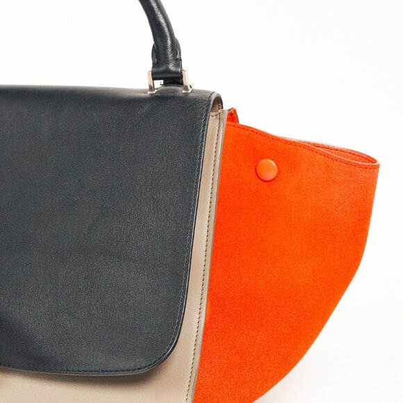 Celine Trapeze Medium Tricolour Leather & Suede Tote - Picture 9 of 14
